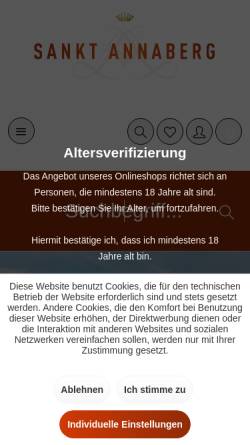 Vorschau der mobilen Webseite www.sankt-annagut.com, Restaurant und Weingut Sankt Annagut