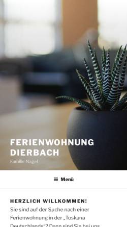 Vorschau der mobilen Webseite www.ferienwohnung-dierbach.de, Ferienwohnung Nagel