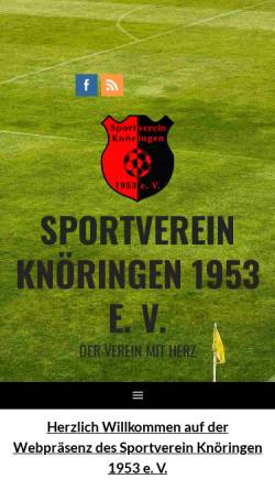Vorschau der mobilen Webseite www.sportverein-knoeringen.de, Sportverein Knöringen 1953 e. V.