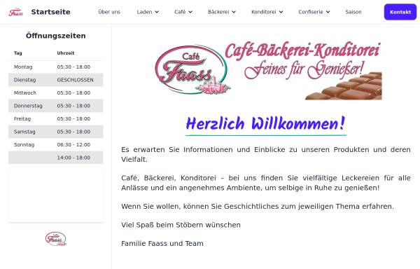 Vorschau von www.cafe-faass.de, Cafe Faass