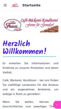 Vorschau der mobilen Webseite www.cafe-faass.de, Cafe Faass