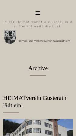 Vorschau der mobilen Webseite www.heimatverein-gusterath.org, Heimat- und Verkehrsverein Gusterath e.V.