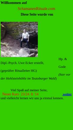 Vorschau der mobilen Webseite www.naturheilkunde-psychotherapie.de, Studien und Praxis des Skandinavischen Schamanismus