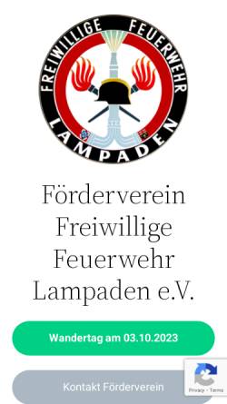 Vorschau der mobilen Webseite www.feuerwehr-lampaden.de, Freiwillige Feuerwehr Lampaden