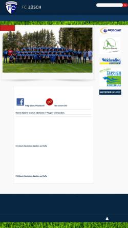 Vorschau der mobilen Webseite www.fczuesch.de, FC Züsch-Neuhütten/Damflos