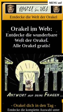 Vorschau der mobilen Webseite www.orakelimweb.de, Orakel im Web
