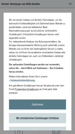 Vorschau der mobilen Webseite www.huk.de, HUK-Coburg - Willy Bouillon