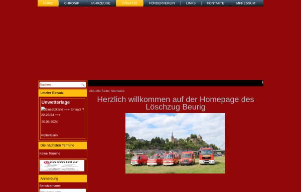 Vorschau von www.feuerwehr-beurig.de, Feuerwehr Beurig