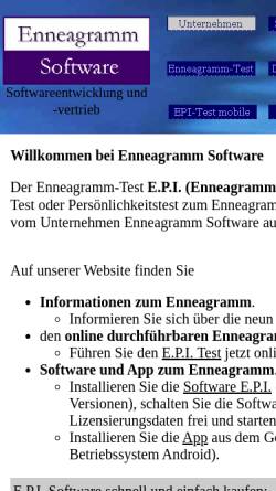 Vorschau der mobilen Webseite www.enneagrammsoftware.de, Enneagramm Software
