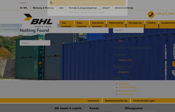 Vorschau von www.bhl-gmbh.com, BHL GmbH Handel & Logistik