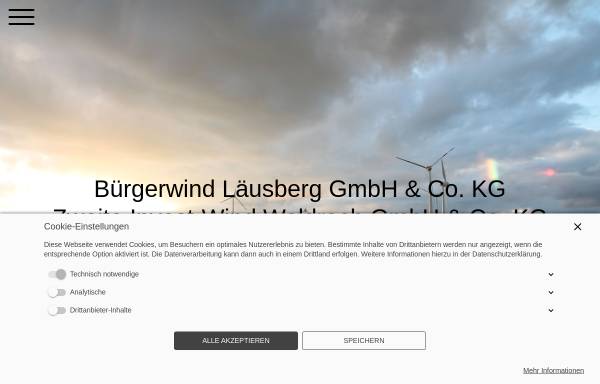 Vorschau von www.invest-wind.de, Zweite Invest-Wind Waldrach GmbH & Co. KG