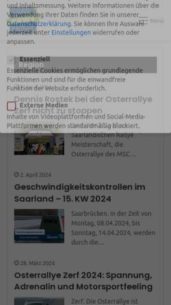 Vorschau der mobilen Webseite saar-mosel-news.de, Saar-Mosel-News