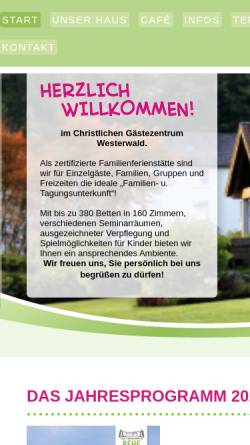 Vorschau der mobilen Webseite www.cgw-rehe.de, Christliches Erholungsheim “Westerwald”