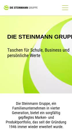 Vorschau der mobilen Webseite steinmanngruppe.de, Die Steinmann Gruppe - Alfred Sternjakob GmbH