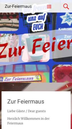 Vorschau der mobilen Webseite www.zur-feiermaus.de, Zur Feiermaus
