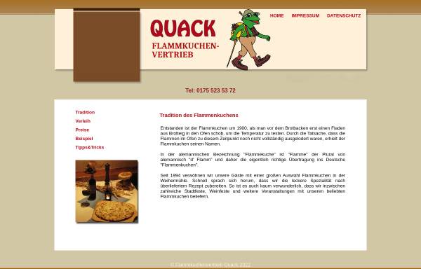 Vorschau von www.quack-kl.de, Gasthaus Quack
