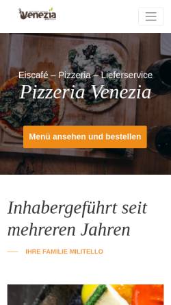Vorschau der mobilen Webseite www.pizza-venezia-kl.de, Pizzeria Venezia