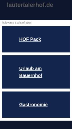 Vorschau der mobilen Webseite www.lautertalerhof.de, Hotel Barth