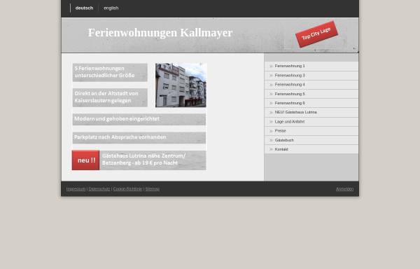 Vorschau von www.ferienwohnungen-kl.de, Ferienwohnungen Kallmayer