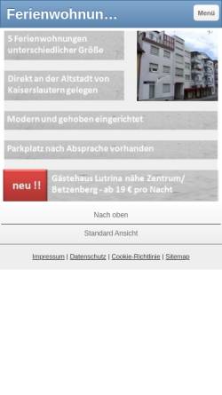 Vorschau der mobilen Webseite www.ferienwohnungen-kl.de, Ferienwohnungen Kallmayer