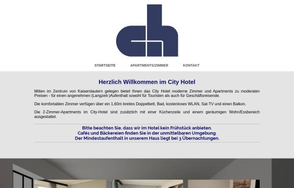 Vorschau von www.cityhotel-kl.de, City Hotel Kaiserslautern