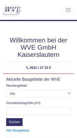 Vorschau der mobilen Webseite www.wve-kl.de, WVE