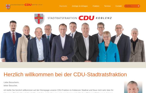 Vorschau von cdufraktion-koblenz.de, CDU Stadtratsfraktion Koblenz
