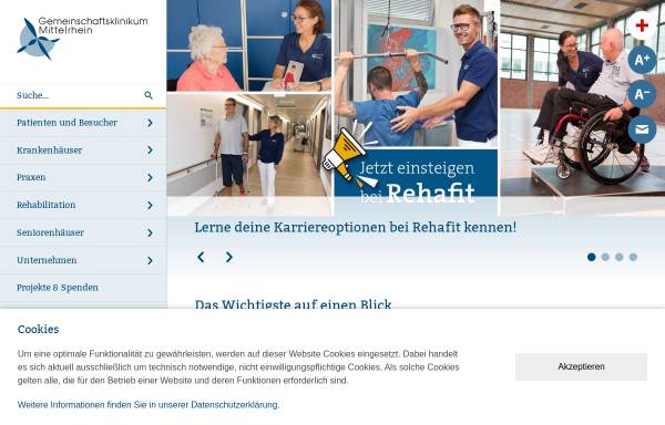 Vorschau von www.gk.de, Gemeinschaftsklinikum Mittelrhein gGmbH