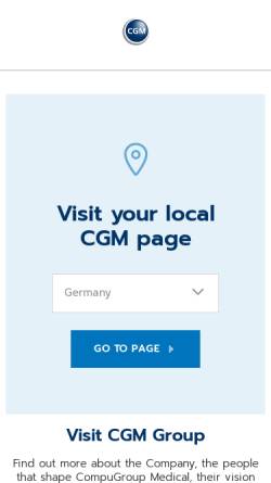 Vorschau der mobilen Webseite www.cgm.com, CompuGroup Medical Deutschland AG