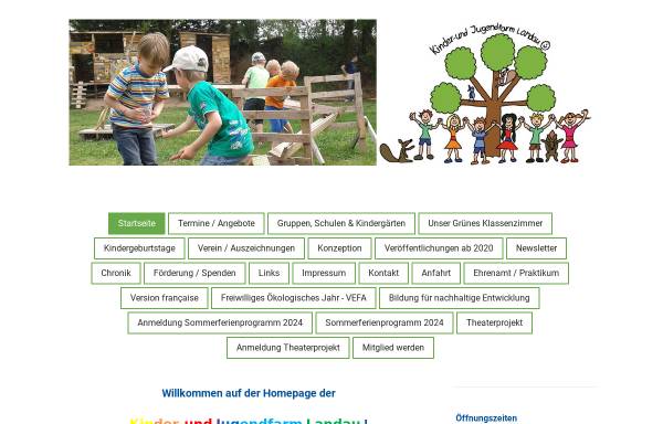 Vorschau von www.kinderundjugendfarm-landau.de, Kinder- und Jugendfarm Landau