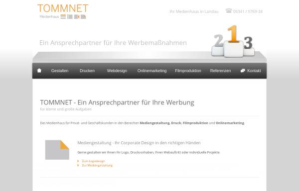Vorschau von www.tommnet.de, Tommnet - Webdesign, Mediadesign und Onlinemarketing