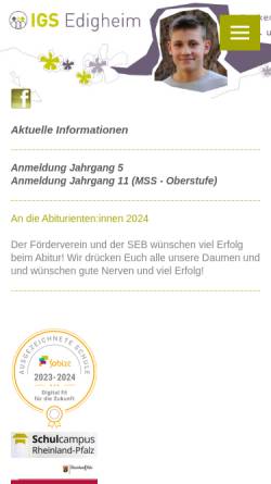 Vorschau der mobilen Webseite igs-edigheim.de, IGS Edigheim