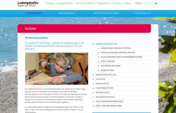 Vorschau von www.ludwigshafen.de, Kindertagesstätten
