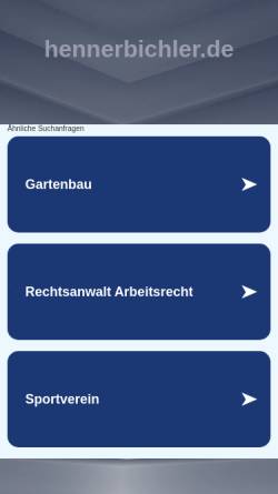 Vorschau der mobilen Webseite www.hennerbichler.de, Partyservice Hennerbichler