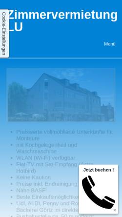 Vorschau der mobilen Webseite zimmervermietung-lu.de, Zimmervermietung-lu, Martin Mildner