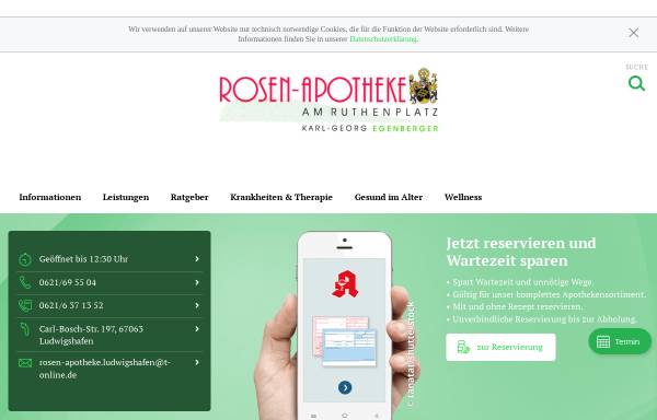 Vorschau von www.rosen-apotheke-lu.de, Rosen-Apotheke