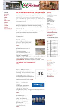 Vorschau der mobilen Webseite alpha-apotheke-lu.de, Pfingstweide-Apotheke