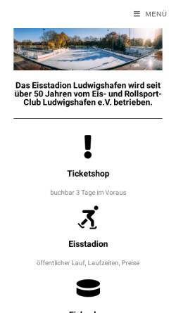 Vorschau der mobilen Webseite www.ercl.org, Eis- und Rollsport – Club Ludwigshafen e.V.