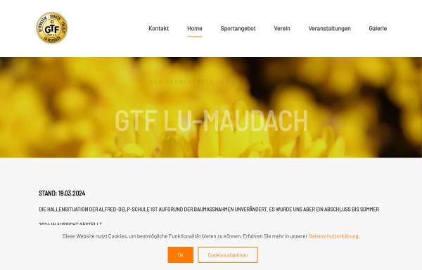Vorschau von www.gtf-maudach.de, Sportverein GTF Maudach - Gymnastik, Turnen, Freizeit