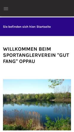 Vorschau der mobilen Webseite gutfang-oppau.de, Sportangelverein Gut - Fang Oppau