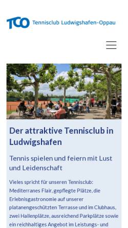 Vorschau der mobilen Webseite www.tc-oppau.de, TCO Tennisclub Oppau