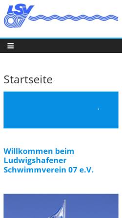 Vorschau der mobilen Webseite www.lsv07.de, Ludwigshafener Schwimmverein e.V.