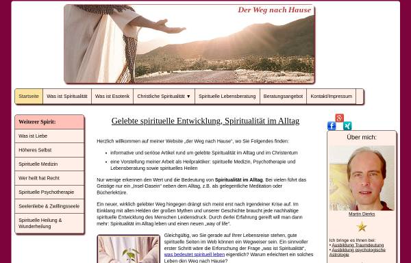 Vorschau von www.der-weg-nach-hause.de, Wegweiser Spiritualität & Esoterik