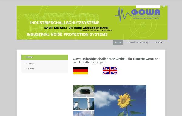 Vorschau von gowagmbh.de, Gowa Industrieschallschutz GmbH