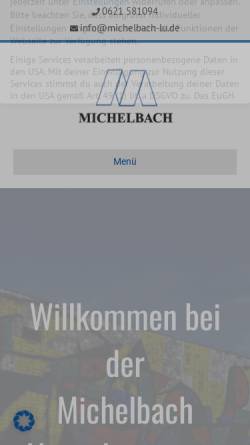 Vorschau der mobilen Webseite www.michelbach-lu.de, Michelbach Verwaltungsges. mbH