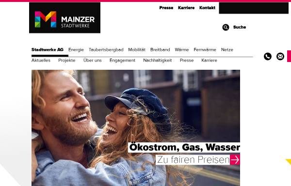 Vorschau von www.mainzer-stadtwerke.de, Mainzer Stadtwerke