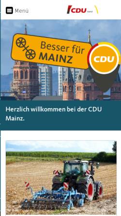 Vorschau der mobilen Webseite www.cdu-mainz.de, CDU Mainz