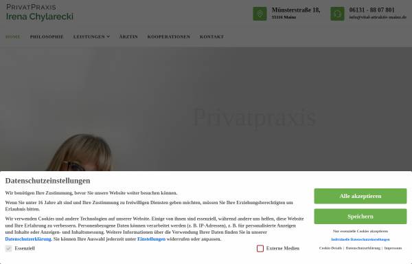 Vorschau von vital-attraktiv-mainz.de, Privatpraxis für Präventivmedizin, Venen- und Lympherkrankungen, Ästhetische Medizin