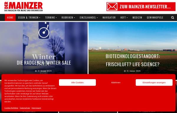 Vorschau von www.dermainzer.net, Der Mainzer - Die Stadtillustrierte
