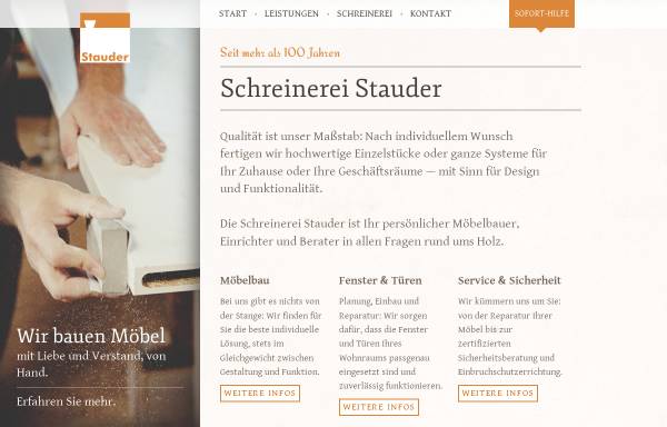 Vorschau von www.schreinerei-stauder.de, Schreinerei Stauder
